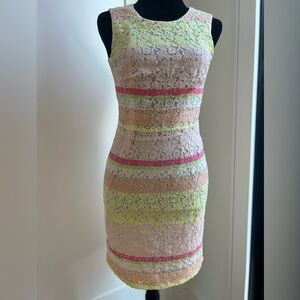 Ann Taylor multicolored knee-length sheath dress